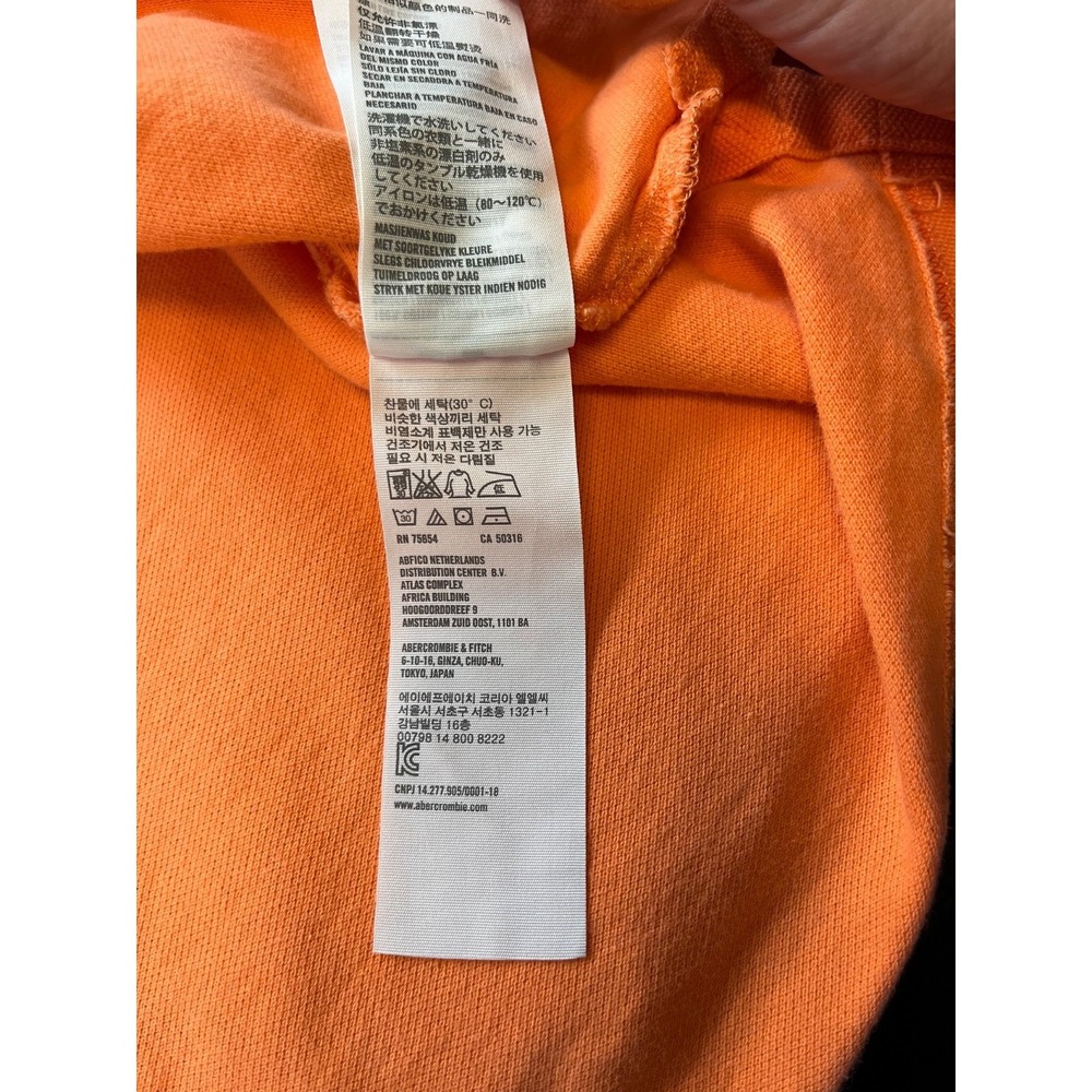 Y2K Hollister Polo Shirt Custom Boards Logo Orange Mens sz L Embroidered 2000's - Picture 10 of 16